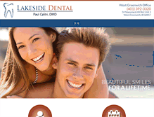 Tablet Screenshot of lakesidedentalri.com